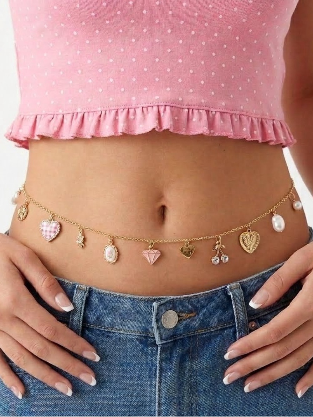 Y2k Juicy Couture Gold Waist Chain